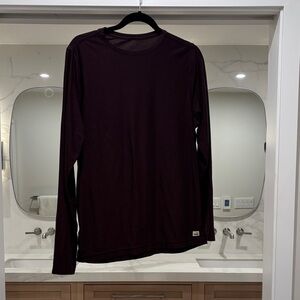 Vuori Deep Burgundy Long Sleeve Tee
